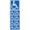 handicape moteur - 1 sticker 10cm / 8 stickers 5cm - Sticker/autocollant