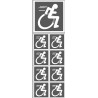 handisport fauteuil - 1 stickers de 10cm et 8 stickers de 5cm - Sticker/autocollant