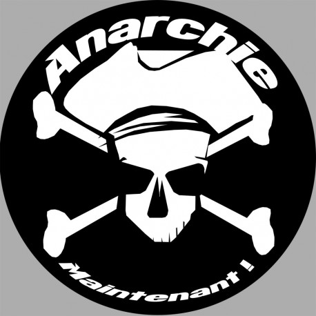 anarchiste noir - 20x20cm - Sticker/autocollant