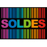 solde ambiance code barre noir - 20x13,5cm - Sticker/autocollant