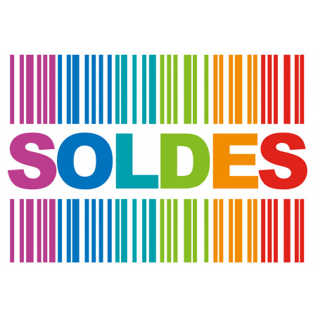 solde ambiance code barre - 20x13.5cm - Sticker/autocollant