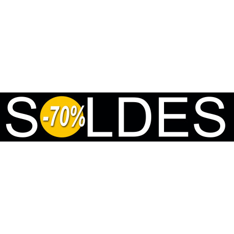 solde design 70% - 26x6cm - Sticker/autocollant