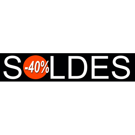 solde design 40% - 26x6cm - Sticker/autocollant