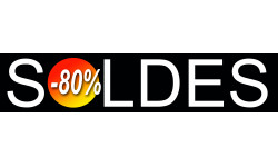 solde design 80% - 26x6cm - Sticker/autocollant