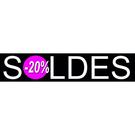 solde design 20% - 26x6cm - Sticker/autocollant