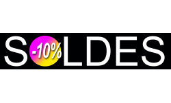 solde design 10% - 26x6cm - Sticker/autocollant