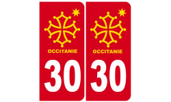 immatriculation 30 Occitanie - Sticker/autocollant