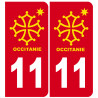 immatriculation 11 Occitanie - Sticker/autocollant