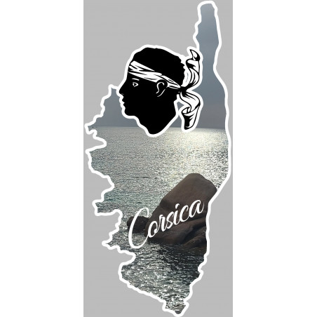 Corsica la plage d'argent - 10x4,5cm - Sticker/autocollant