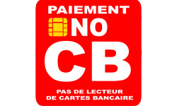 paiement NO CB - 20cm - Sticker/autocollant