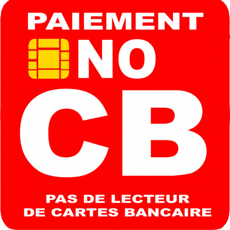 paiement NO CB - 20cm - Sticker/autocollant