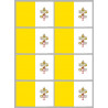 Drapeau Vatican - 8 stickers - 9.5 x 6.3 cm - Sticker/autocollant