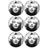 Marilyn Monroe (6 fois 9 cm) - Sticker/autocollant