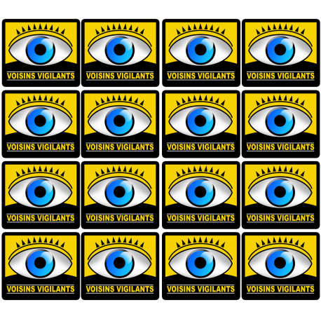 voisinage surveillance - 16fois 5cm - Sticker/autocollant