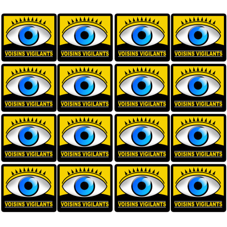 voisinage surveillance - 16fois 5cm - Sticker/autocollant