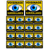 voisinage surveillance - 2fois 10cm - 16fois 5cm - Sticker/autocollant