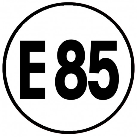 E85 - 20x20cm - Sticker/autocollant