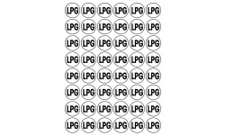 Série LPG - 48 stickers de 2,8cm - Sticker/autocollant