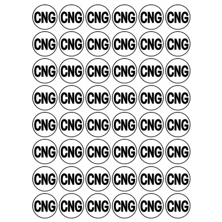 Série CNG - 48 stickers de 2.8cm - Sticker/autocollant