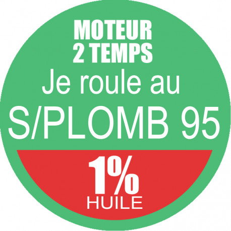 SANS PLOMB 95 - mélange 1 de 5cm - Sticker/autocollant