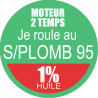 SANS PLOMB 95 - mélange 1 de 5cm - Sticker/autocollant