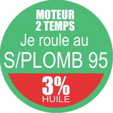 SANS PLOMB 95 - mélange 3 de 5cm - Sticker/autocollant