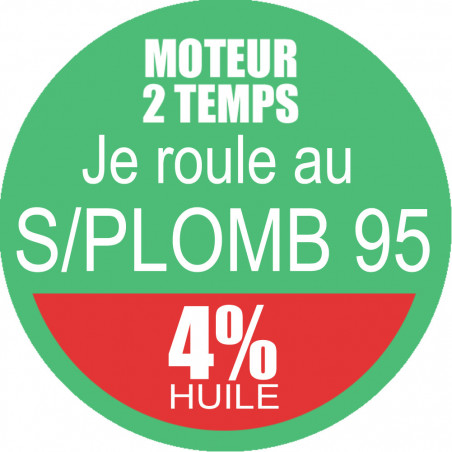 SANS PLOMB 95 - mélange 4 de 5cm - Sticker/autocollant