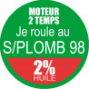 SANS PLOMB 98 - mélange 2 de 15cm - Sticker/autocollant