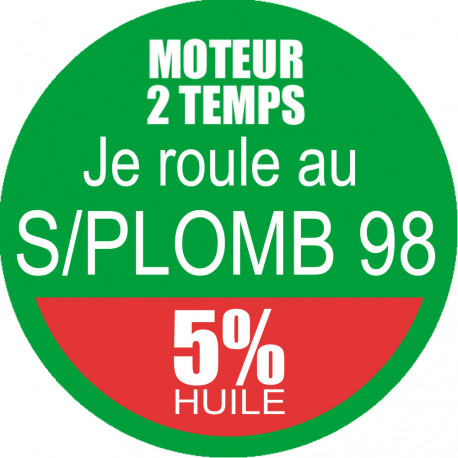 SANS PLOMB 98 - mélange 5 de 5cm - Sticker/autocollant