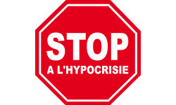 hypocrisie STOP - 20x20cm - Sticker/autocollant