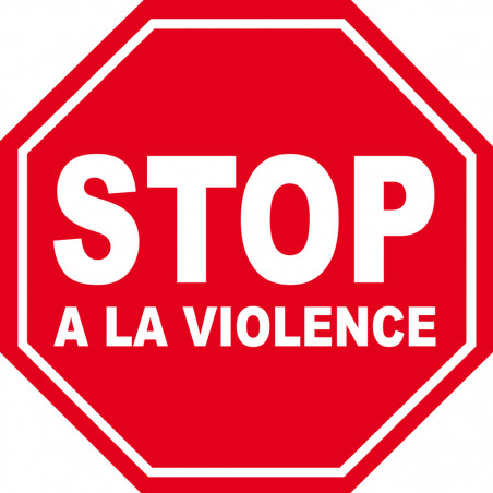 violence STOP - 10x10cm - Sticker/autocollant