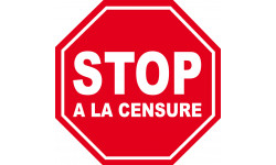 censure STOP - 5x5cm - Sticker/autocollant