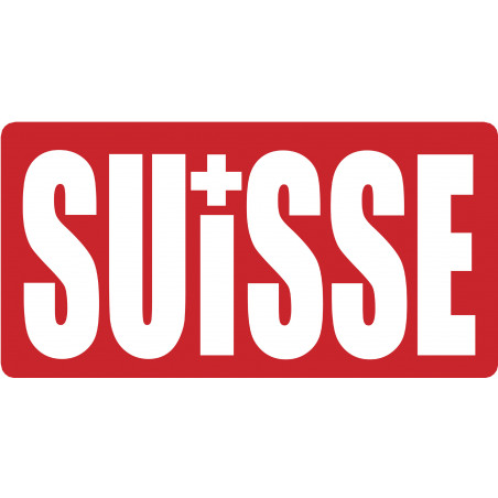  croix Suisse - 20x10cm - Sticker/autocollant