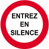 entrez en silence - 20cm - Sticker/autocollant