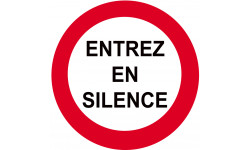 entrez en silence - 15cm - Sticker/autocollant