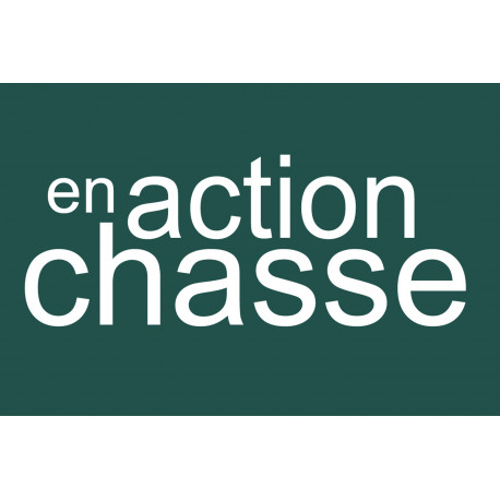 en action de chasse vert - 10x6.5cm - Sticker/autocollant