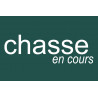 chasse en cours vert - 10x6.5cm - Sticker/autocollant