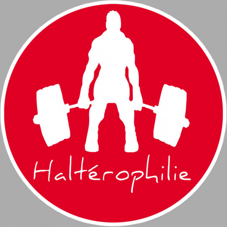 haltérophilie - 15cm - Sticker/autocollant