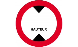 hauteur de passage à noter - 5cm - Sticker/autocollant