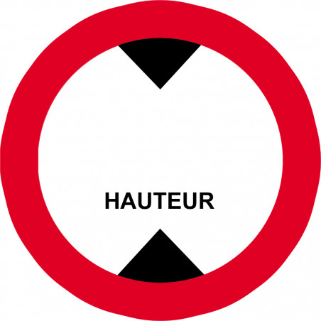 hauteur de passage à noter - 5cm - Sticker/autocollant