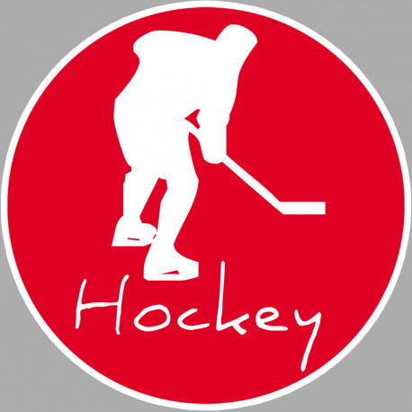 joueur de hockey - 5cm - Sticker/autocollant