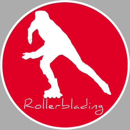 rollerblading - 5cm - Sticker/autocollant