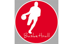 Basket-ball silhouette - 5cm - Sticker/autocollant