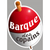 bouchon barque des copains - 20x14cm - Sticker/autocollant