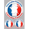 Fabrication Française (1 fois 20cm + 2 fois 10cm) - Sticker/autocollant