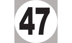 numéro 47 - 5x5cm - Sticker/autocollant