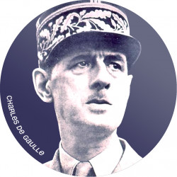 Charles de Gaulle (20x20cm) - Sticker/autocollant