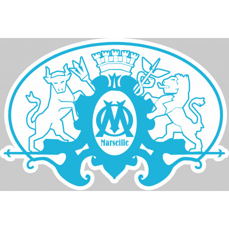 Blason Marseille - 20x13,3cm - Sticker/autocollant