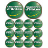 Chambres d’hôtes (2 fois 10cm & 12 fois 5cm) - Sticker/autocollant