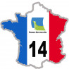 FRANCE 14 Normandie - 5x5cm - Sticker/autocollant